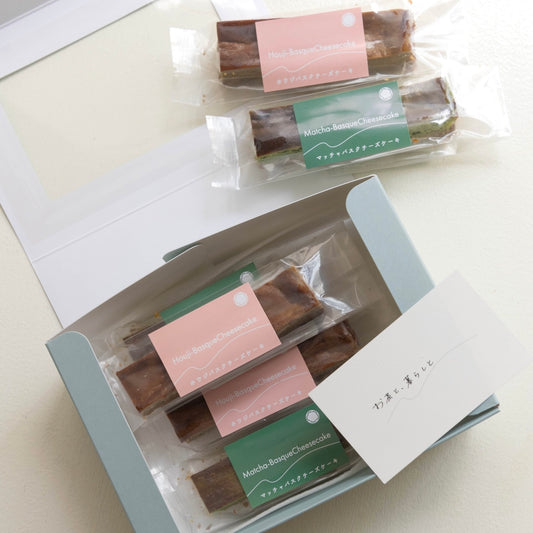 バスクチーズケーキ6個セット(抹茶3個/ほうじ茶3個)