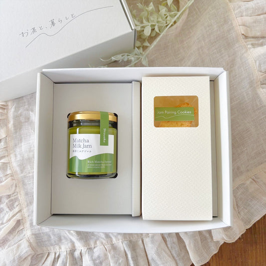 「塗る抹茶ラテ」贅沢ギフト｜抹茶ミルクジャム＆専用クッキー